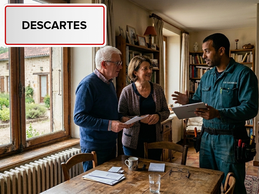 Installation de pompe à chaleur à Descartes (37160) en Indre-et-Loire
